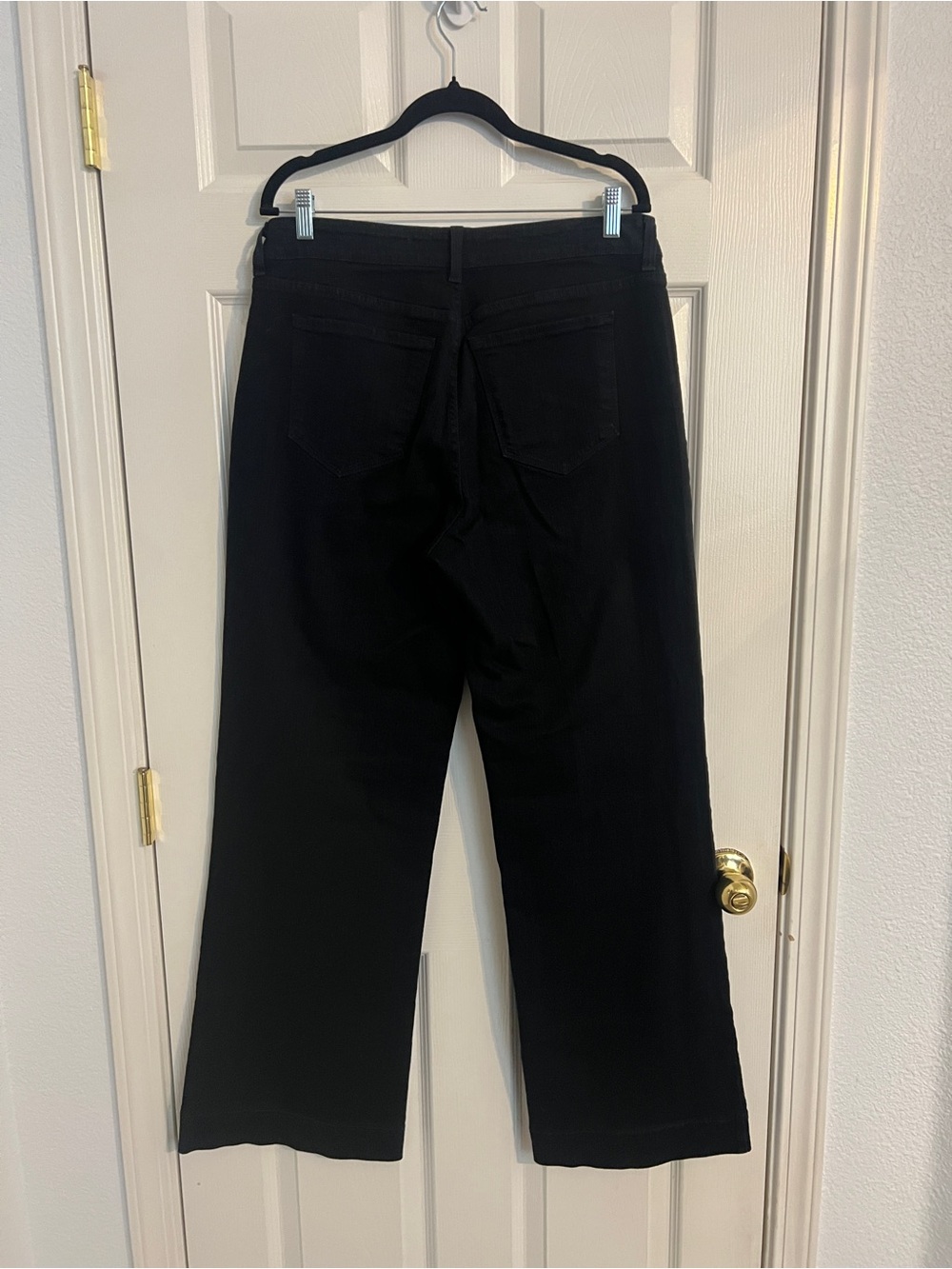 Classic Minimalist Black Wide Leg Trouser Jeans High Rise Women's 16 NYDJ - Picture 4 of 5